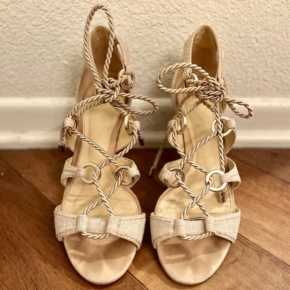 Alexandre Birman lace up neutral sandal
